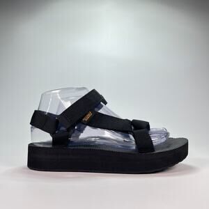 Teva Midform Universal Black Strappy Comfort Sandals 109069 Women’s Size 7